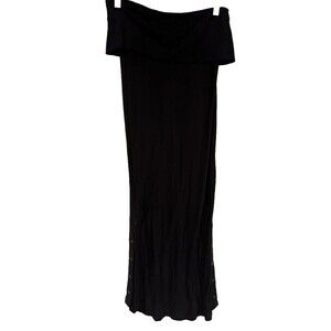 Rip Curl‎ Women Black Strapless Maxi Dress Size S Fun Beachy Summer Strapless